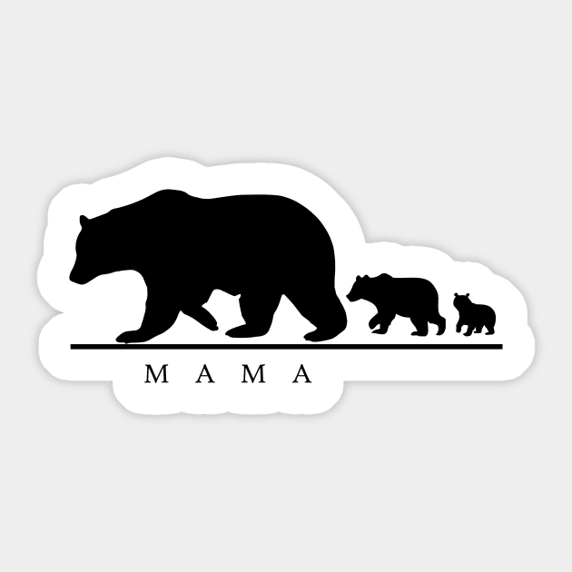 'Mama Bear and Two Cubs' Cool Bear Mom Gift Sticker by ourwackyhome